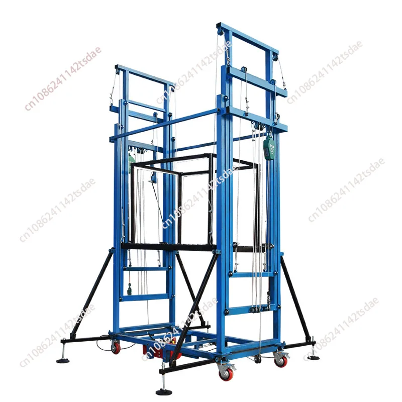 Electric Scaffold Lift Mobile Folding Platform Remote Control Elevator for Home Renovation Construction Work