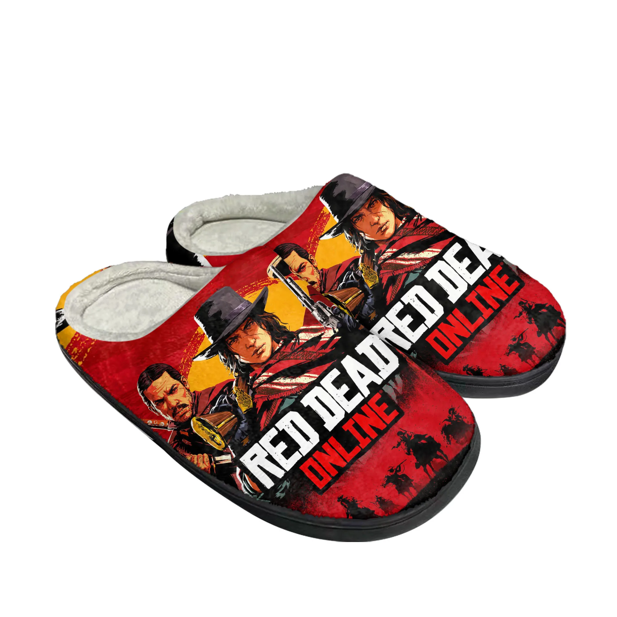 Video Game Red Dead Redemption Home Cotton Slippers Mens Womens Plush Bedroom Casual Keep Warm Shoes Fashion Tailor Made Slipper