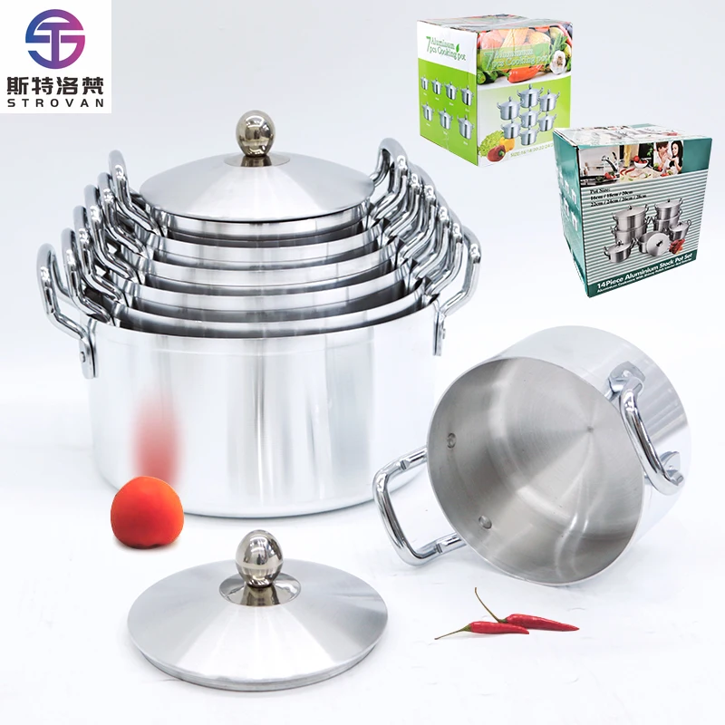

Aluminum 7pcs Cooking Pots and Pans Sets