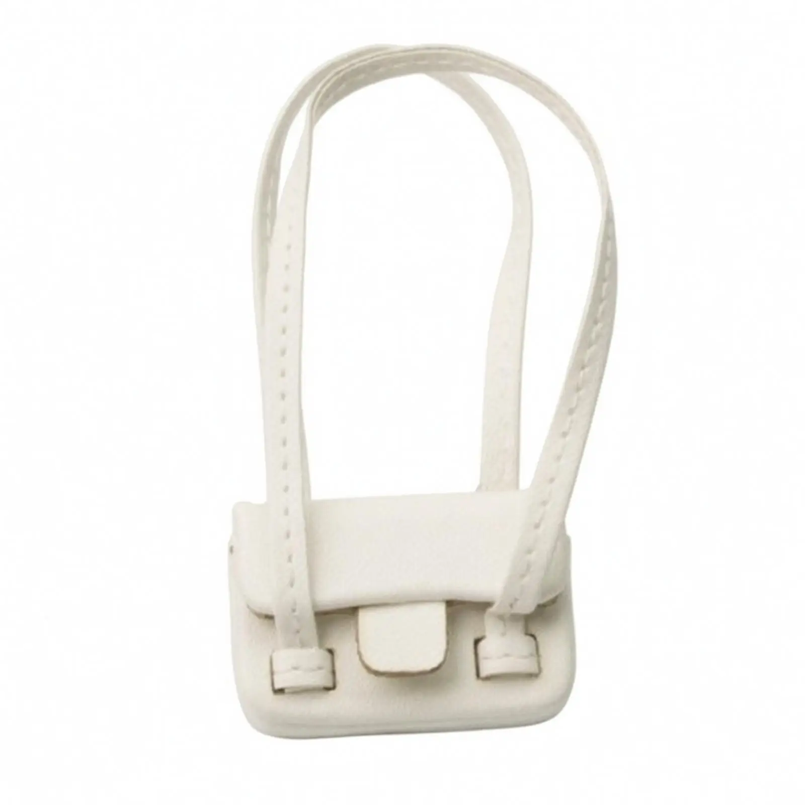 Miniature Doll Handbag with Flap Closure Pu Leather Structured Miniature Doll Purse Mini Handbag Chic Exquisite