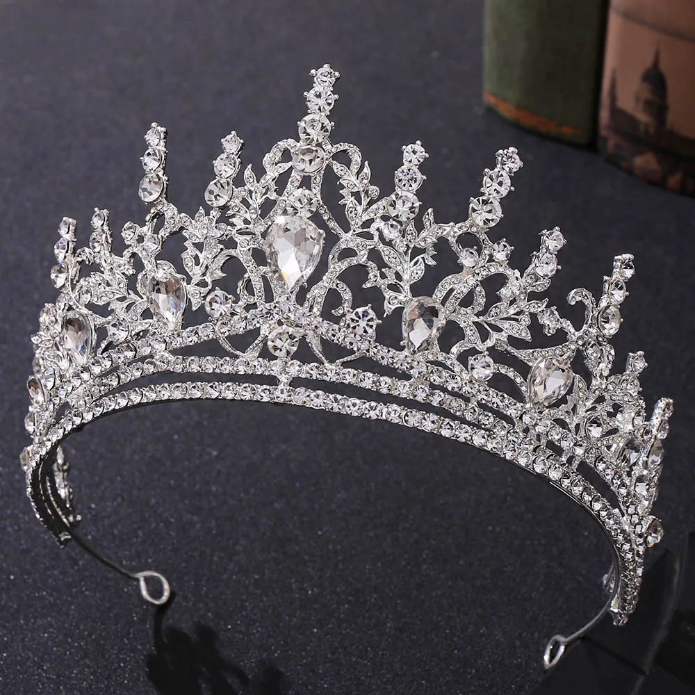 Prinzessin Stirnband Crown Strass Glitzernden Braut Kopfschmuck Legierung Haar Hoop Haar Zubehör für Braut Frauen SAL99