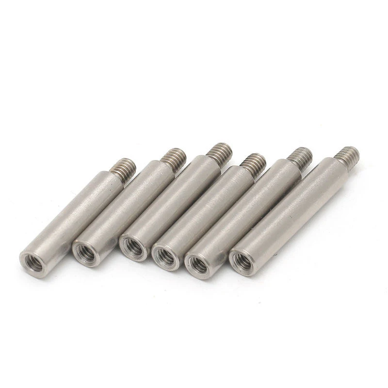 M4 M5 M6 M8 M10 M12 304 Stainless Steel Threaded Pillar Length 100mm Round Spacing Screw Single Head Column