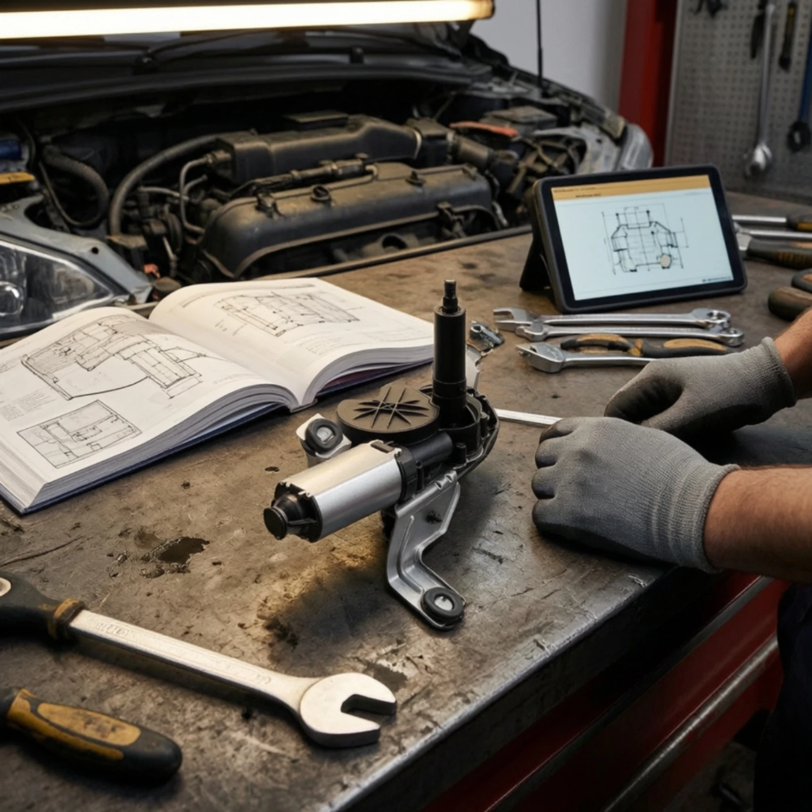 Wiper Linkage OE Replacement Windshield Wiper Motor and Linkage Assembly Auto Part Consistent Performance Reliable