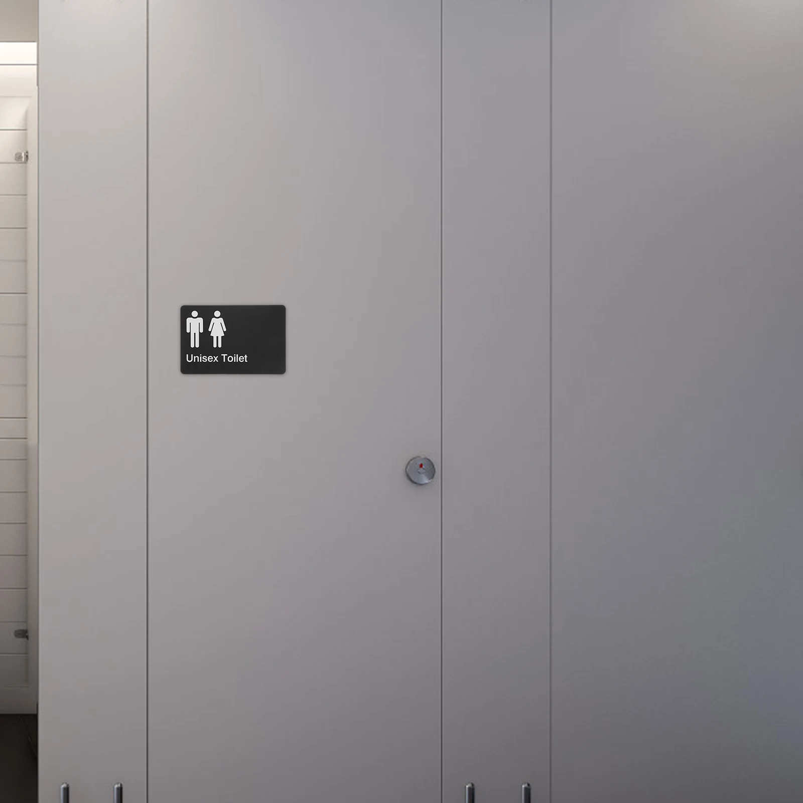 Braille Unisex Abs Wear Resistant High Visibility Bold Colors Clear Fonts Public Restroom Signage Decor Braille Toilet