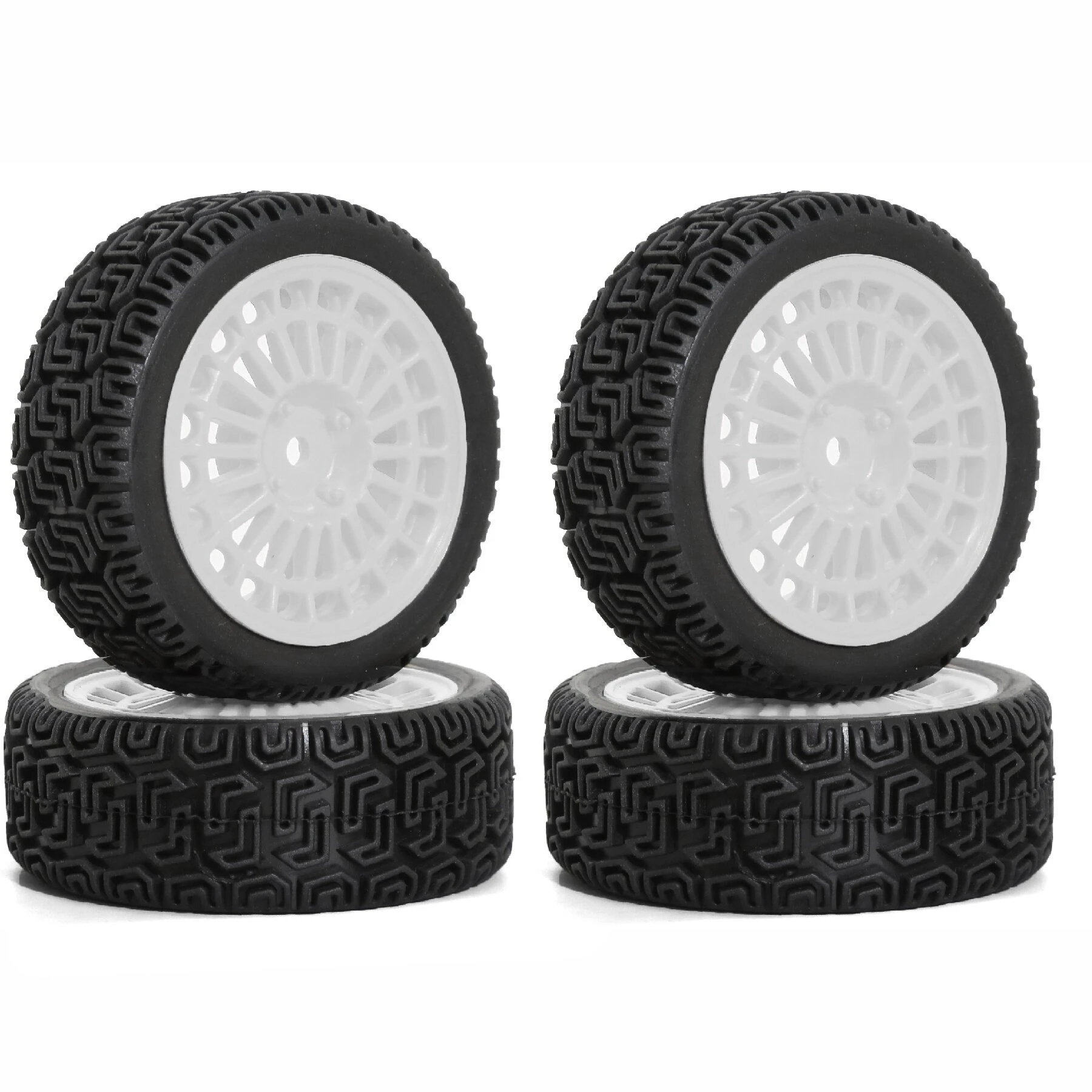 

4 шт. 68 мм нейлоновые колеса с резиновыми шинами для радиоуправляемого автомобиля 1/10 On-Road Rally, совместимого с Tamiya TT02 TT01 XV02 HSP 94123 Kyosho