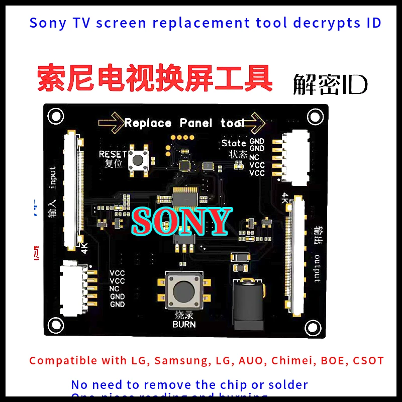 Sony LCD screen programmer Sony 4K screen replacement decryption logic board ID tool