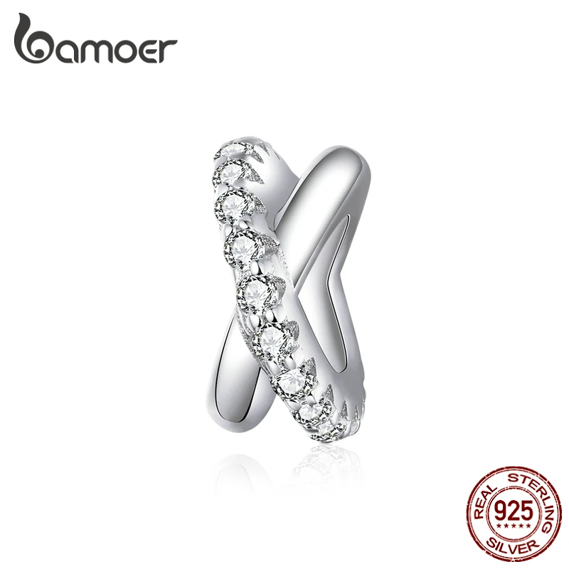 

Bamoer браслет из серебра 925 пробы с цепочкой в виде креста Galaxy, оригинальный браслет, модные ювелирные изделия из кубического циркония, аксессуары для поделок, BSC214