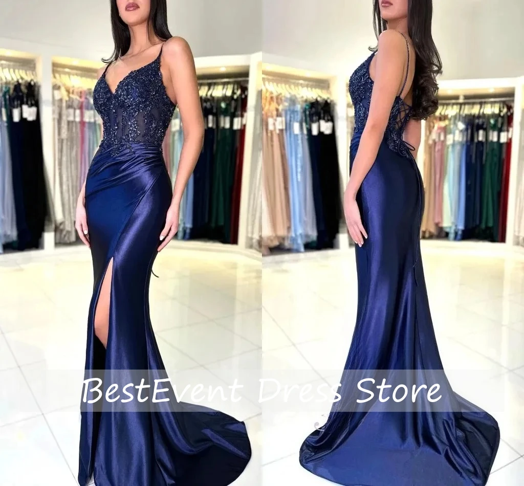 Evening dress hollow patchwork decoration strap style sequins formal wedding attire long and tight sexy dress party Customized