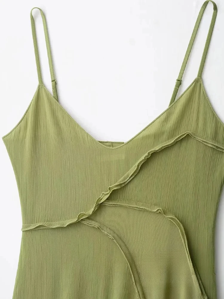 KONDALA Seksowna, elegancka sukienka szyfonowa na wakacje, damska sukienka na ramiączkach, bez rękawów, długa, prosta, vestidos, moda 2025, elegancka sukienka na jesień.