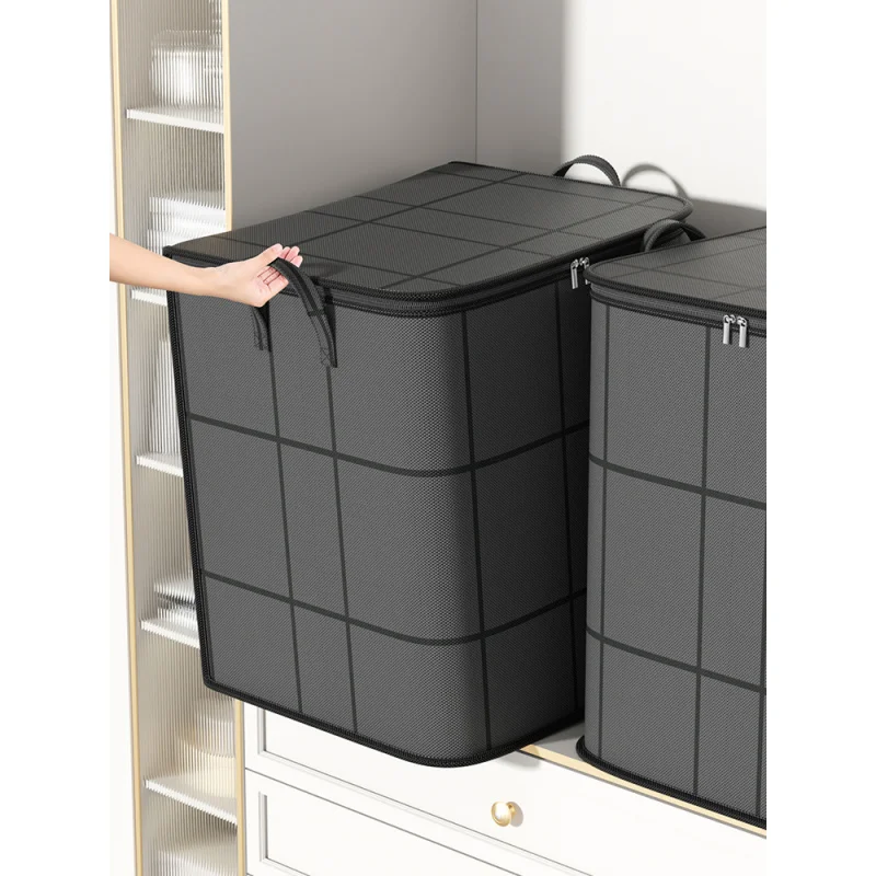 تخزين لحاف منزلي سعة كبيرة للملابس المحمولة باليد لحاف قطني مقاوم للرطوبة والغبار حقيبة فرز الملابس #5