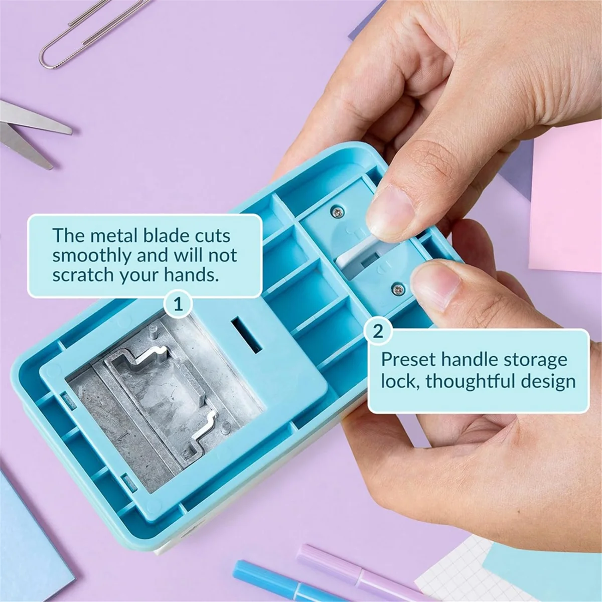 Tab Punch Handheld Map Punch Losse Blad Separator Label Punch Craft Papier Punch Cutter Puncher, Rond