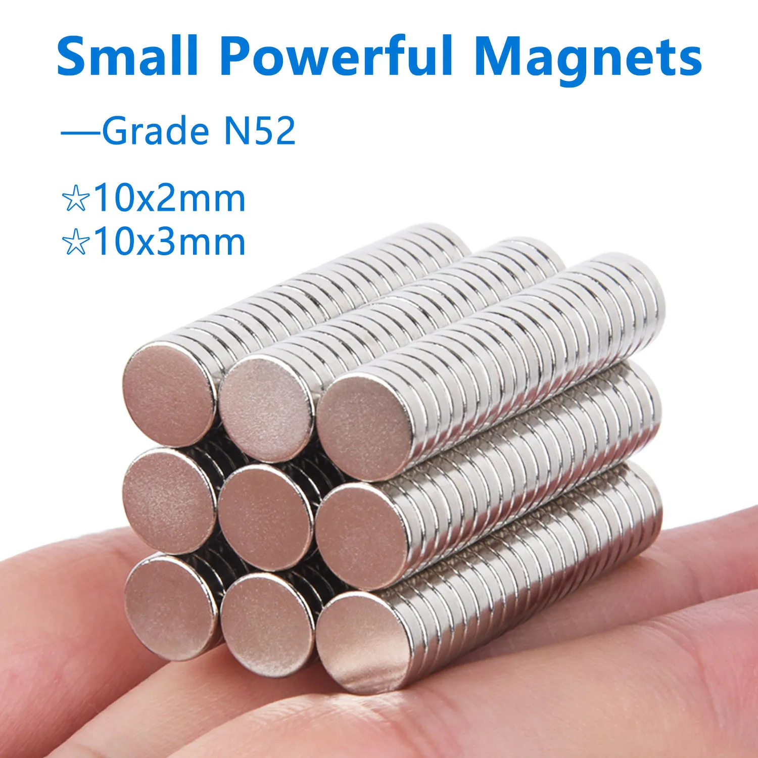 N52 Small Powerful Magnets Rare Earth Permanent Magnetic Disc Neodymium Round Fridge Magnet for Fixation DIY Crafts Photo Office