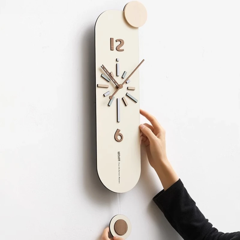 Living Room Pendulum Wall Clock Design Vertical Minimalist Plane Wall Clock Eletric Girls orologio da parete Wall Decoration