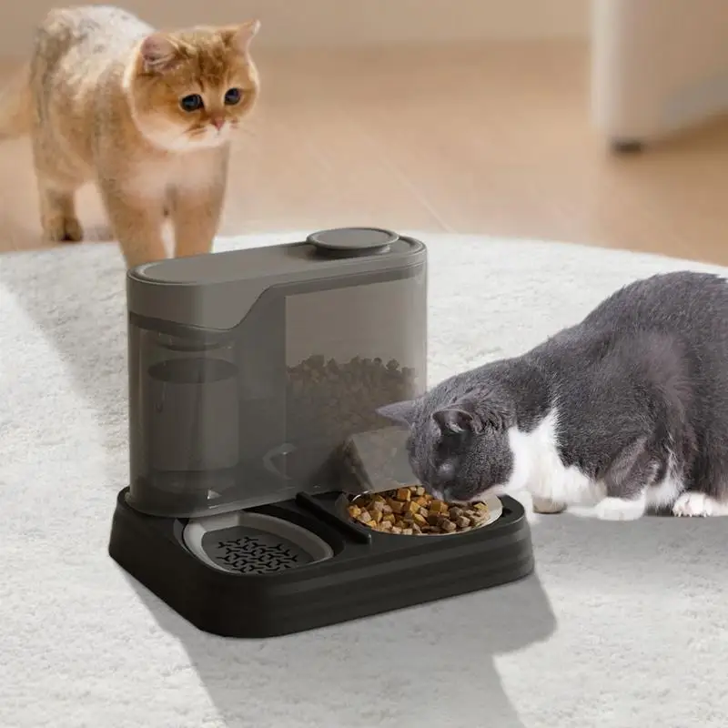 

Automatic Dog Feeder Pet Food And Water Dispenser Splash-proof 2-in-1 Feeding Dispenser For Travel Multi-pet Households Vacation