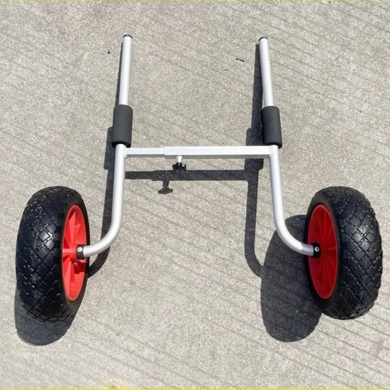 

10 Inch Solid Tire Aluminum Kayak Trailer Straight Plug Trailer Platform Boat Trailer Durable Thickened Upgraded Version