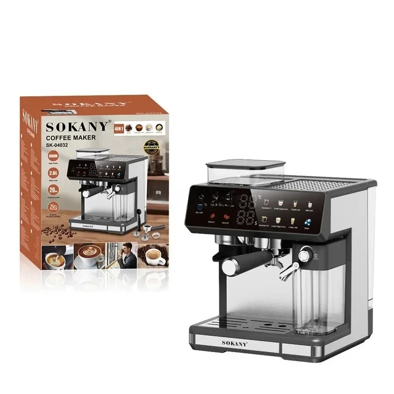 54 تصدير ماكينة القهوة الأوروبية ماكينة القهوة الإيطالية ذات الضغط العالي بالبخار الأوتوماتيكية مع الطحن #3