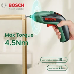 Bosch Easyscrewdrive-destornillador eléctrico de iones de litio, recargable por USB taladro de mano para el hogar, 1500mAh, par máximo de 4,5 nm, herramientas eléctricas