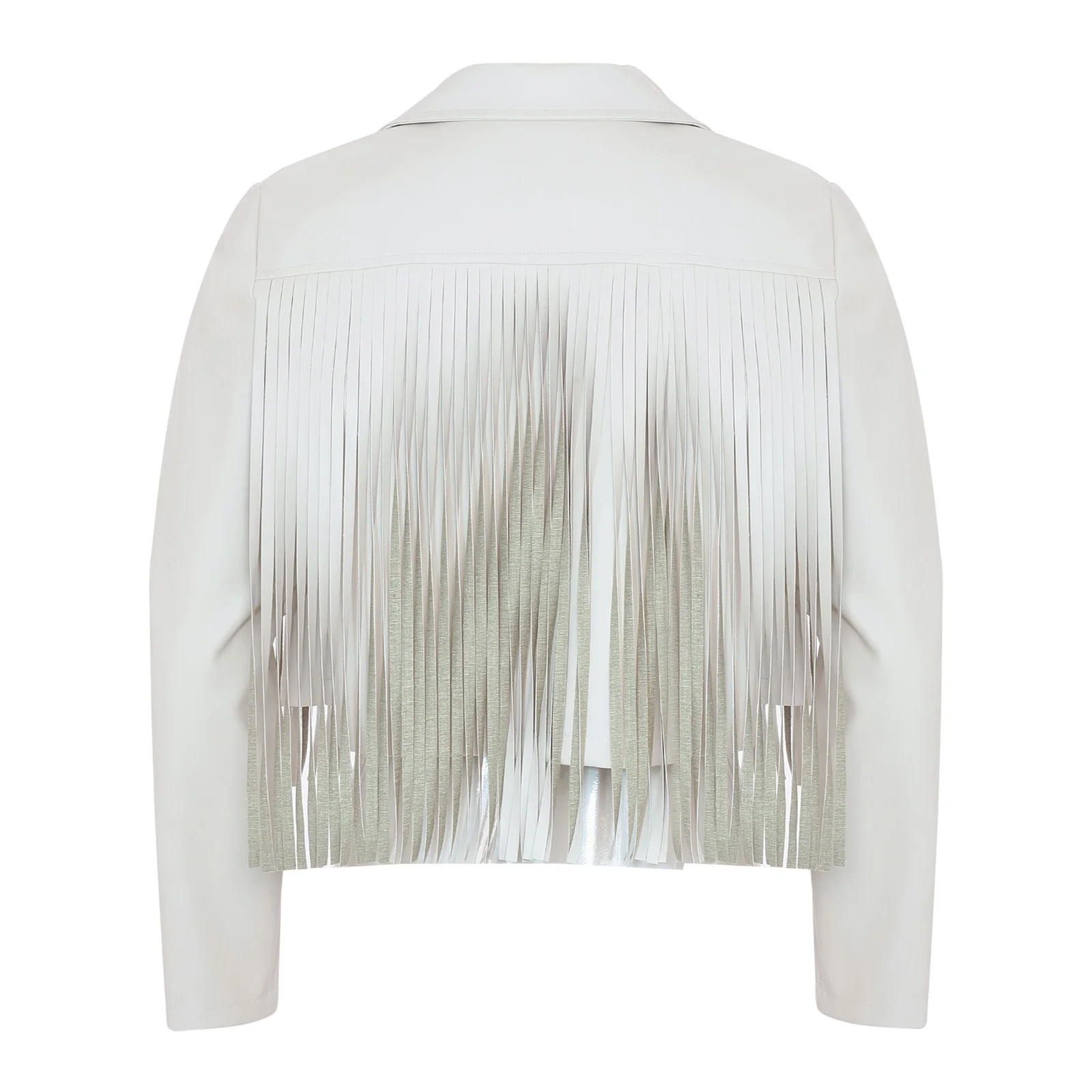 Men Punk Faux Leather Jackets Coat Notch Lapel Long Sleeve Tassel Open Front Cardigan Cowboys Outerwear Jazz Rock Music Festival