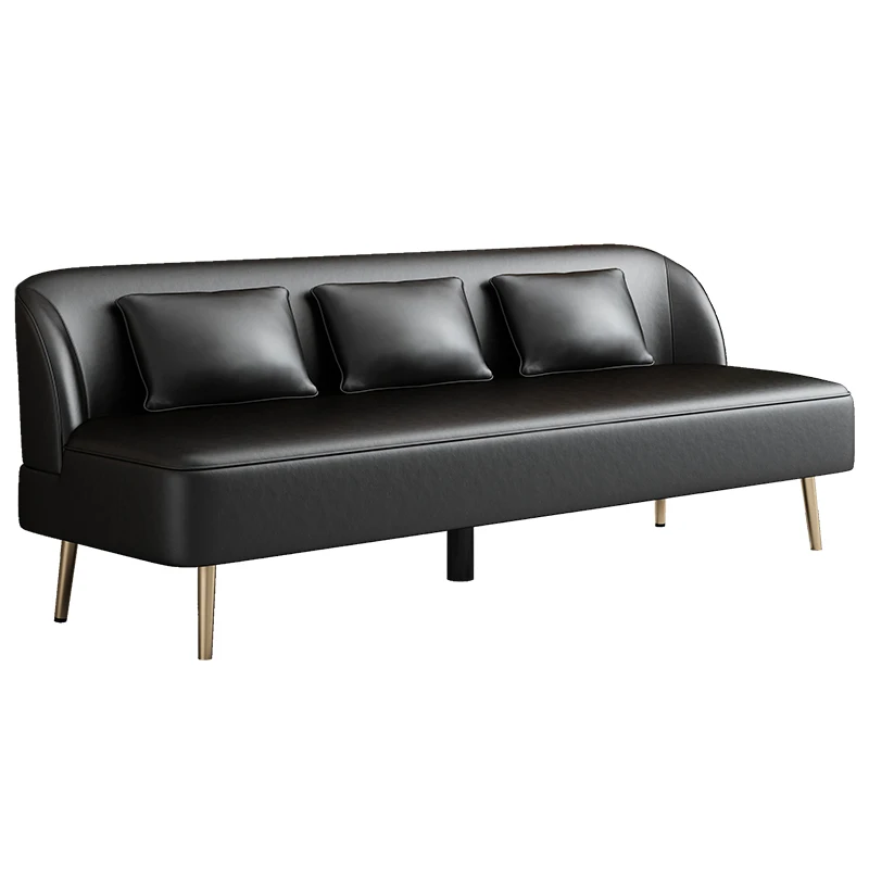 Sofa small apartment modern simple office reception area beauty salon bedroom apartment straight row double triple cat