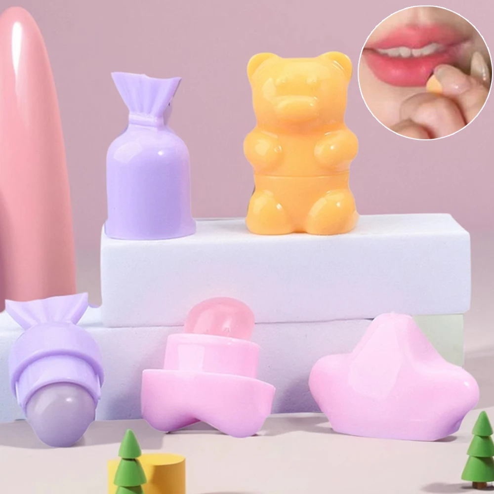 Mini cepillo de labios de silicona, pinceles correctores en ángulo de dibujos animados, bálsamo labial, brillo de labios, pinceles correctores, brochas de maquillaje, herramientas cosméticas