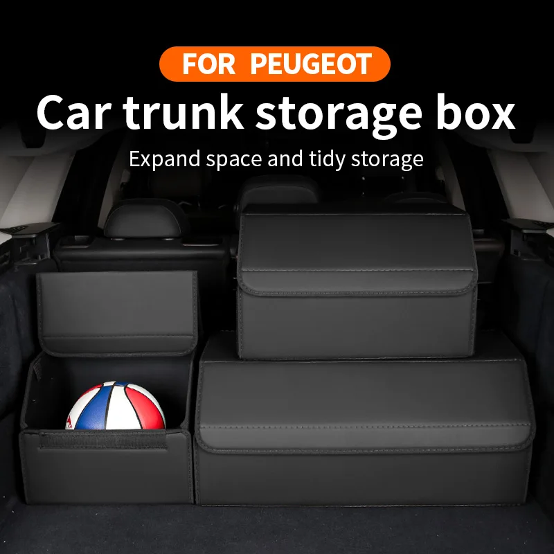 

Limud Large Car Storage Box With Lid for Peugeot 3008 408 4008 5008 308 508L 301 408X 208 Stowing Tidying Internal Spare Parts