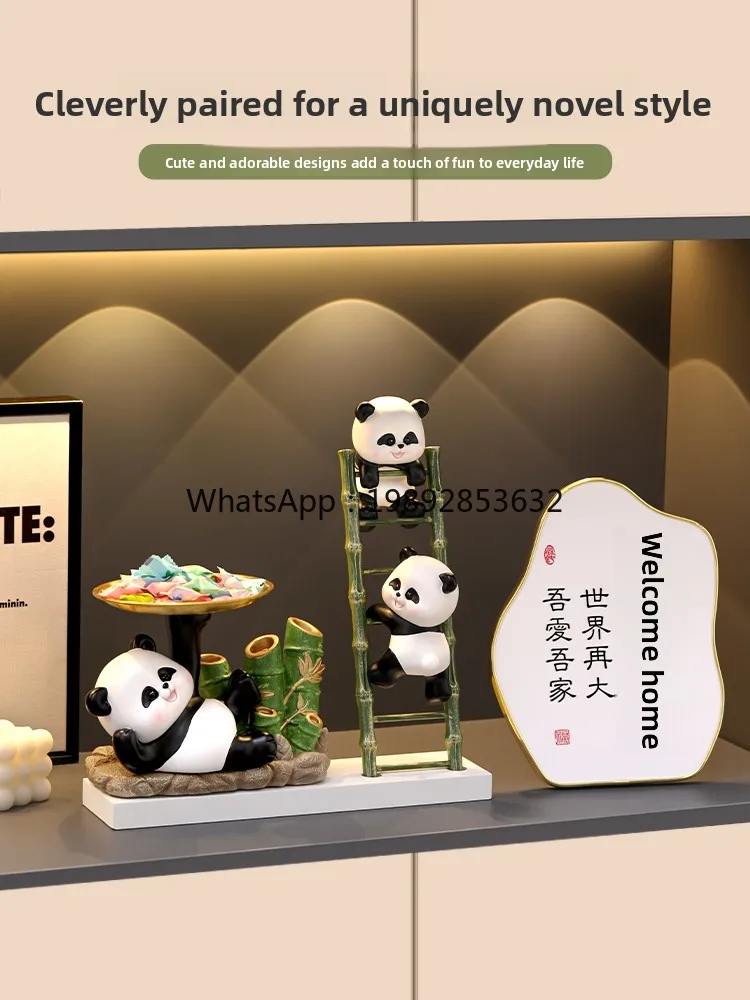 

ZC Panda Key Storage Entrance Ornament Living Room Home Decoration Housewarming Gift