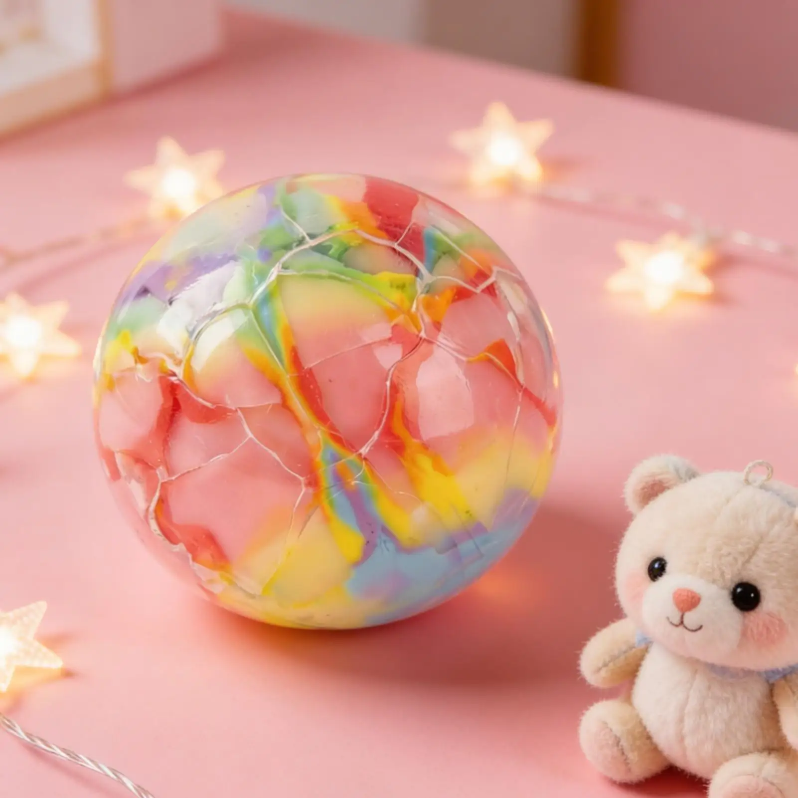 Squeeze Balls Fun Crackling Sound Calming Ball Fidget Toy For Kids Adults Classroom Travel Home Work Study Relaxation Play