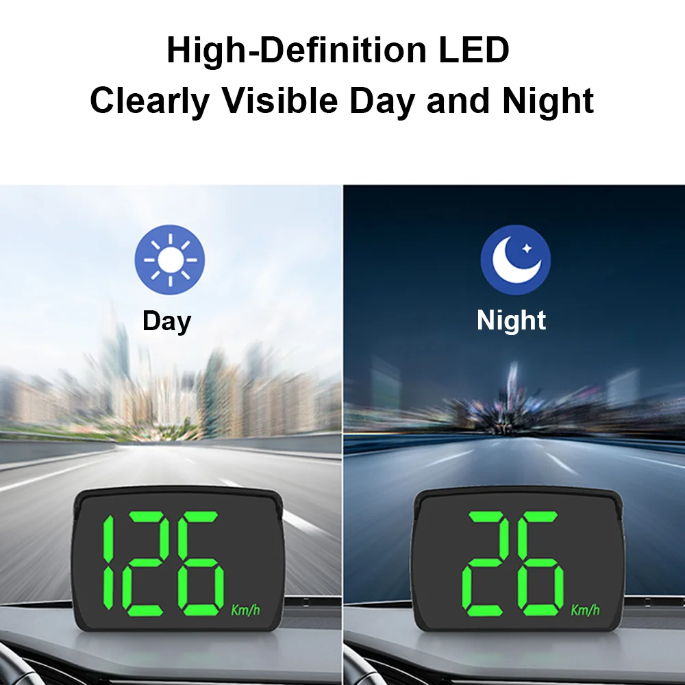 سيارة عالمية HUD رئيس يصل عرض عداد السرعة الرقمي العارض KM/MPH الخط الكبير سرعة متر عرض السيارات الإلكترونية جزء Y03