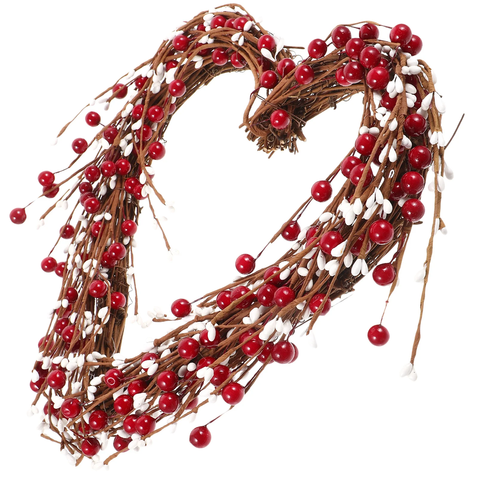 

Heart Shaped Artificial Red Berry Wreath Valentine Day Door Garland Wedding Hanging Decoration Romantic Home Decor