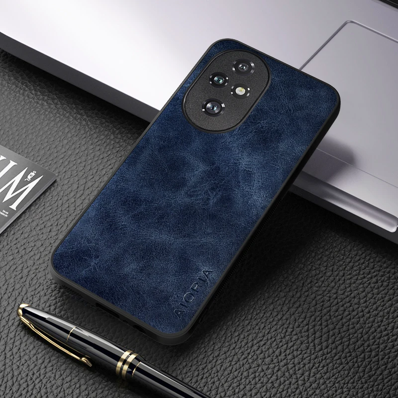Honor 200 Pro용 럭셔리 PU 가죽 스킨 커버, Honor 200 Lite 케이스
