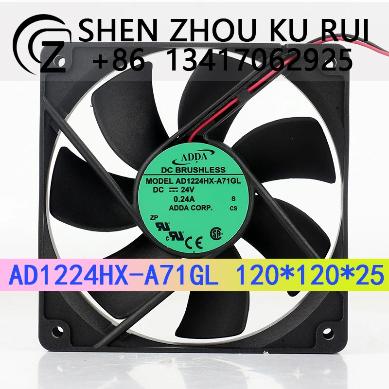 

Шкаф управления безопасности ADDA 5 В 12 В 48 В постоянного тока 24 В 0,24 А AC EC 12025 120X120X25MM 12 см Корпус источника питания AD1224HX-A71GL охлаждающий вентилятор