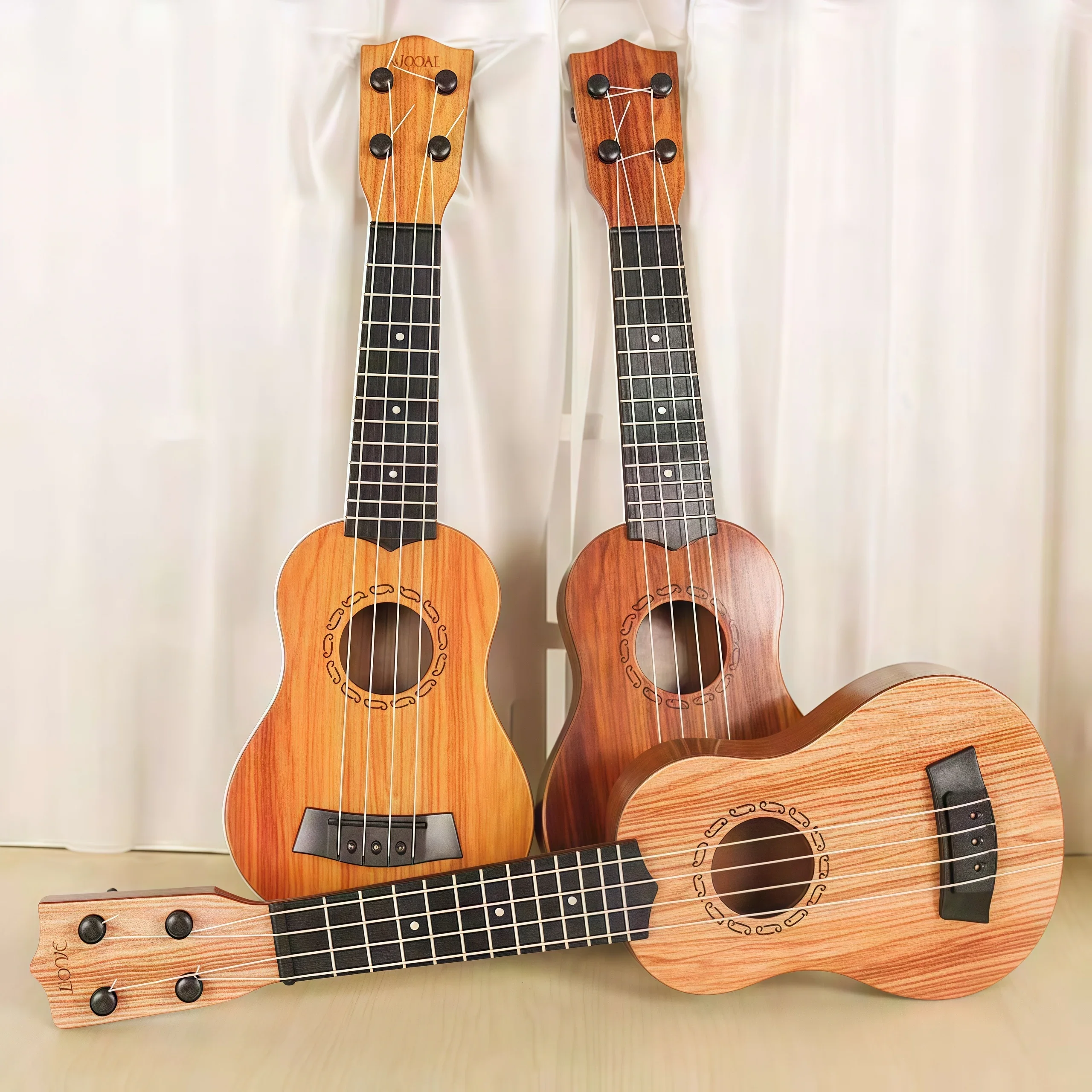 Guitarra infantil e instrumento de cordas ukulele quebra-cabeça brinquedos musicais educativos estimular o talento musical das crianças