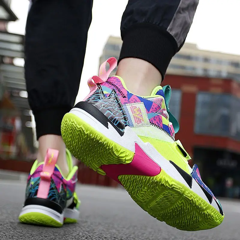 Classic brand Men's Women's Basketball Trainers Comfortable non-slip sports shoes top wear sports basketball shoes