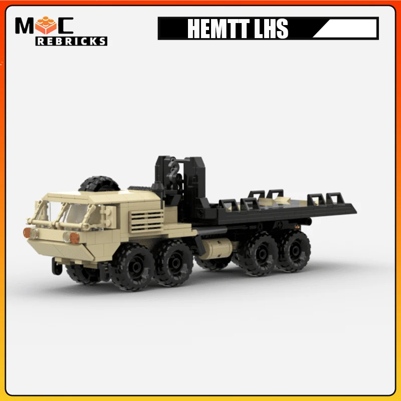 WW2 Military Serie US Army M1120 Heavy Expanded Mobility Tactical Truck MOC Building Blocks M985 HEMTT Vehicle Model Bricks Toys