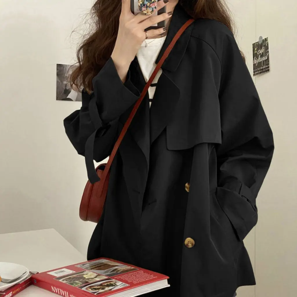 

Autumn Women's Short Windbreaker Korean Style Loose Work Jacket for Chaebol Daughters New Women's Clothing