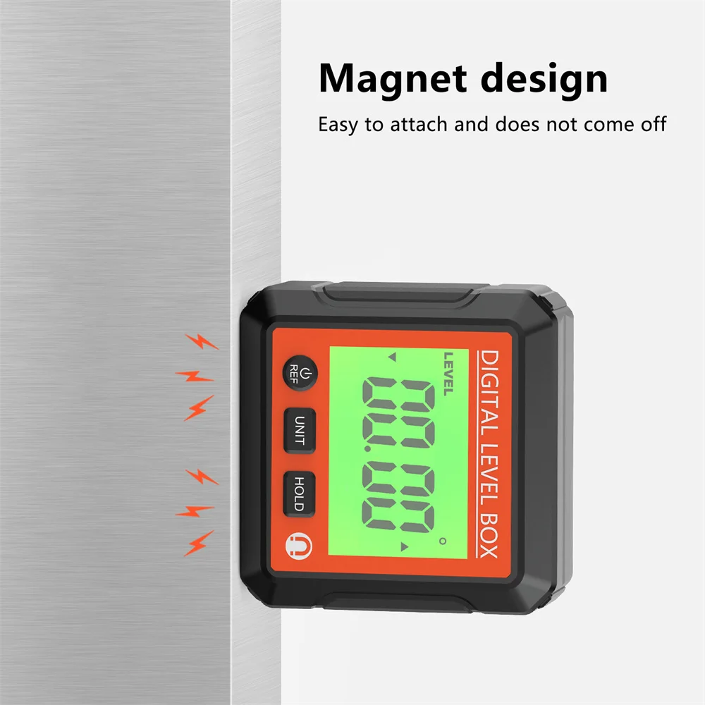 Digital Level Angle Gauge 4*90°lcd Electronic Protractor Mini Measuring Digital Inclinometer With Magnetic Base Bevel Protractor