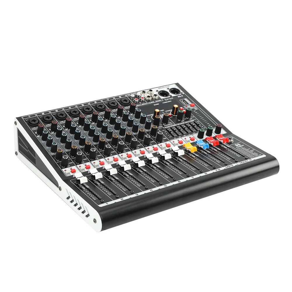 Lane LBG-8 New Fashion 8 Channel Audio Mixer Interface recording studio professional DJ mixer Console outdoor 99DSP