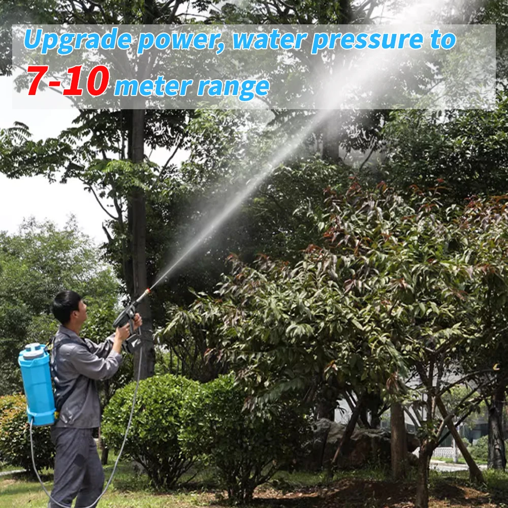 21V Cordless Pressure Washer,60Bar Multifunction Nozzle 1xBattery-Powered Copper Motor Washer Kit for Car Washing Window Clean