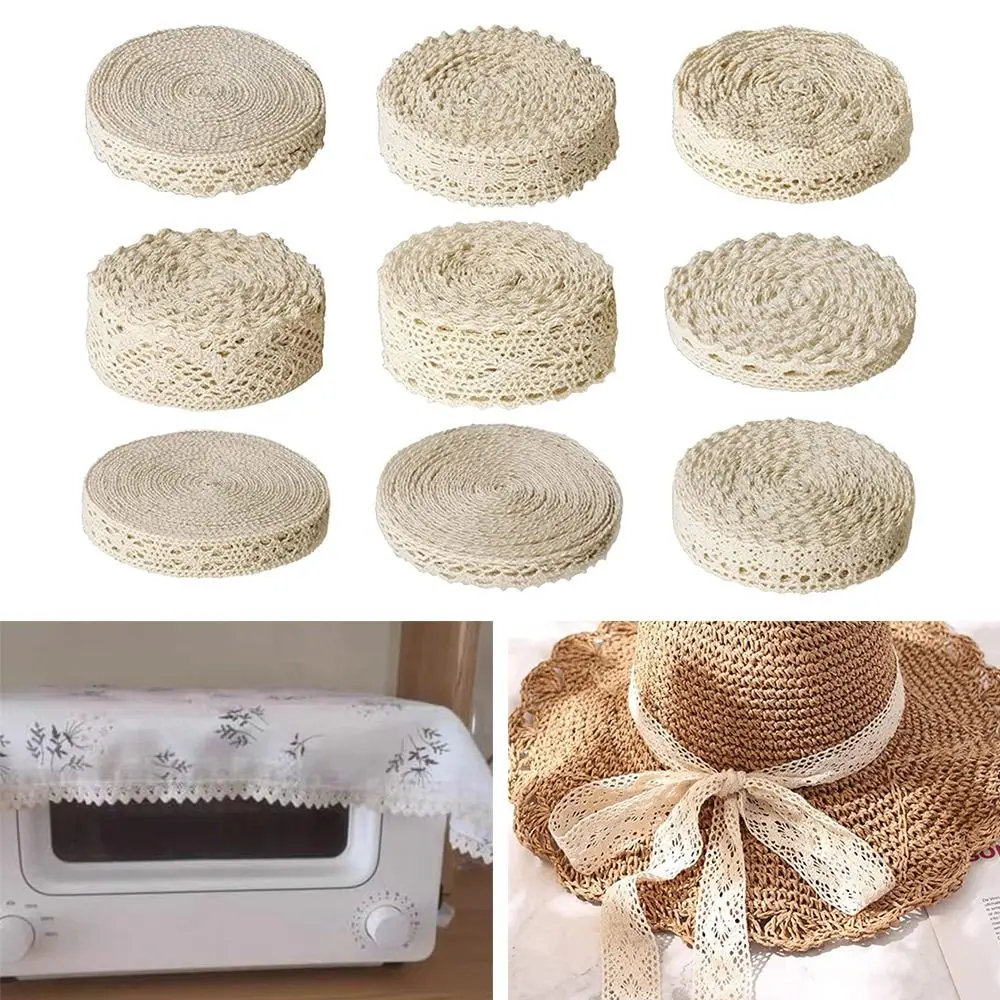 

Cotton Handmade Wedding Party Craft Sewing Supplies Costume Dress Lace Trim Lace Ribbon Crocheted Lace Ribbon Sewing Crochet