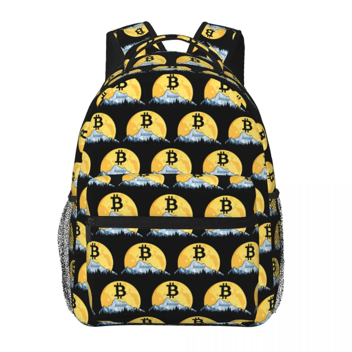 

Bitcoin To The Moon Backpack Student Boys Girls BookBag Children School Bag Computer Shoulder Bags for Men Women