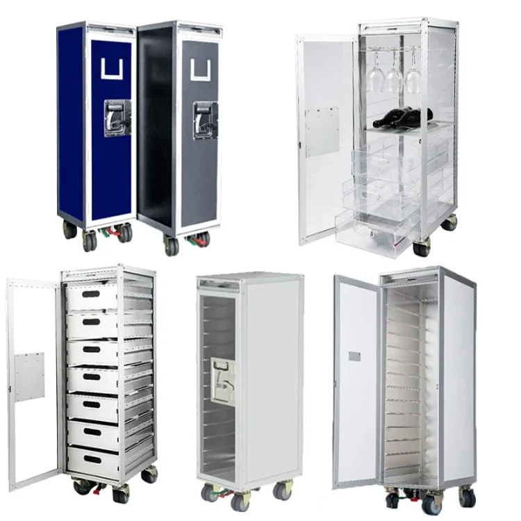 Exceptional Airline Galley Cart Inflight Catering Dolly My Cart Aluminum Catering Trolley Trays with High Quality