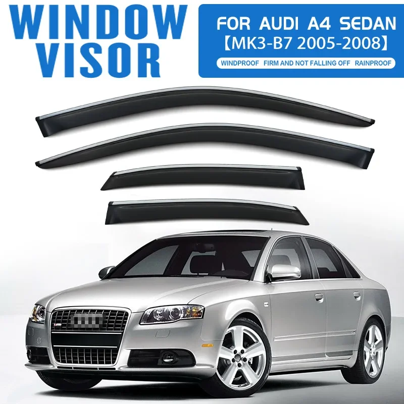 

For Audi A4 Sedan MK4 B8 2009-2015 Window Visor Vent Shades Ventvisor Wind Deflectors Visor Rain Guard Shades Visor Body Kit