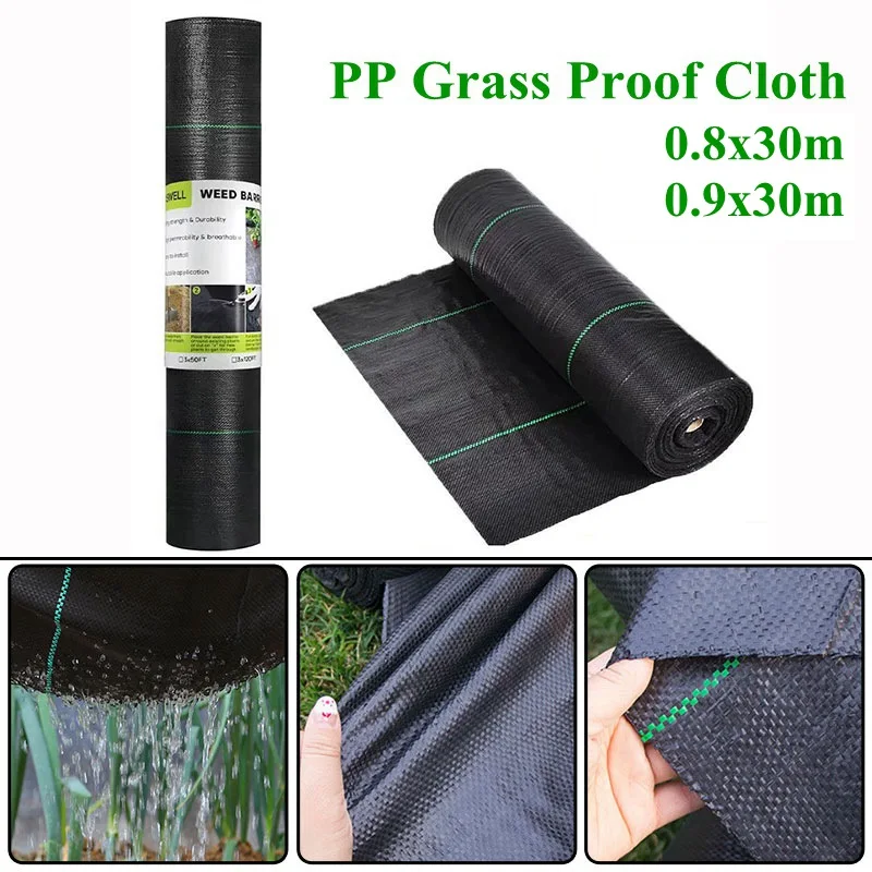

1 Roll Garden Landscape Fabric Weed Barrier Heavy DutyDriveway Gardening Mat Polypropylene Ground Woven Weed Control Fabric