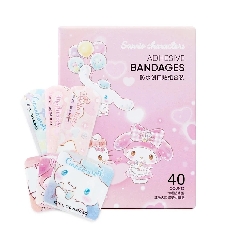 Sanrio Dream Classic Band-Aid Waterproof Hello Kitty Jade Dog Band-Aid Comfortable 40 Pieces Bandaids Cute Anime Kawaii