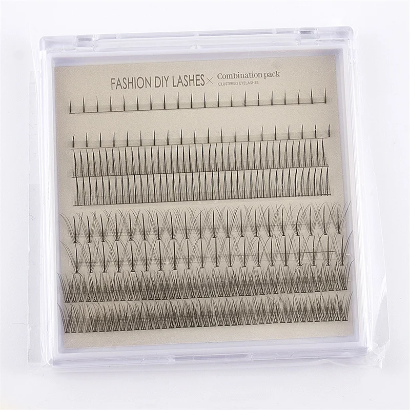 8 Rows/Boxes Pre-made C curl 0.07mm Barbie Demon Segmental eyelash extentions material with Tools kits