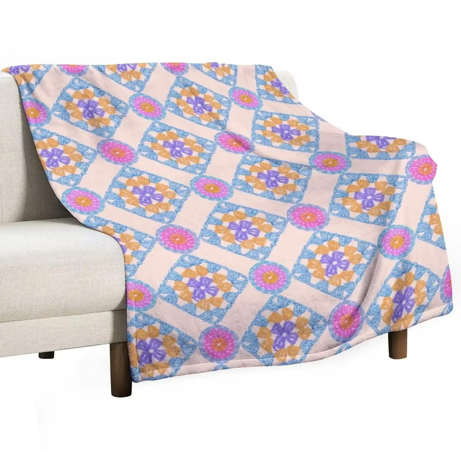 

Granny square Throw Blanket Fashion Sofas Plaid on the sofa Decoratives Blankets