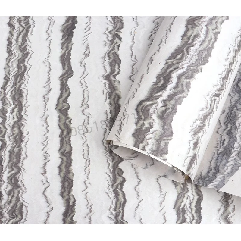 

Reconstituted Engineered with Ink Landscape Wave Marble Grain, E.V.,Fleece Backing, 60x250cm,1 Piece, for Furniture & Home Decor