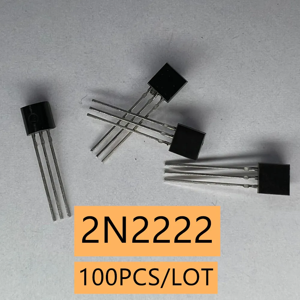 100pcs Original 2N2222 TRODE TO-92 NPN Silicon BJT Transistors Pack of 100