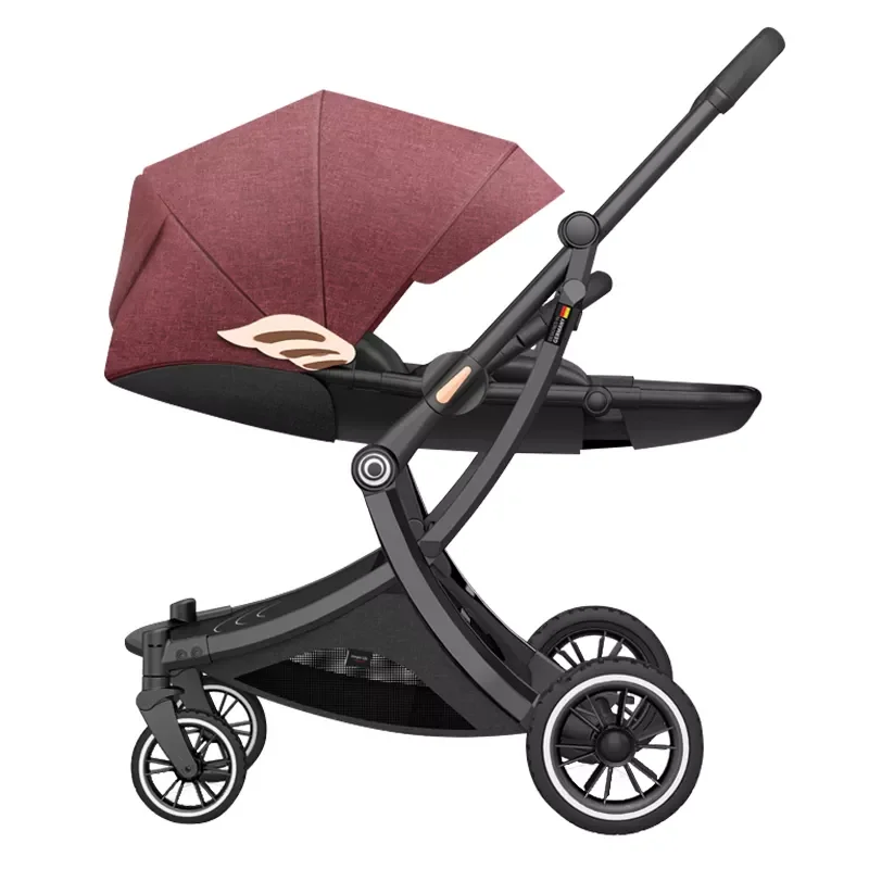 Nieuw ontworpen hoogwaardige kinderwagen 4-in-1 draagbare luxe