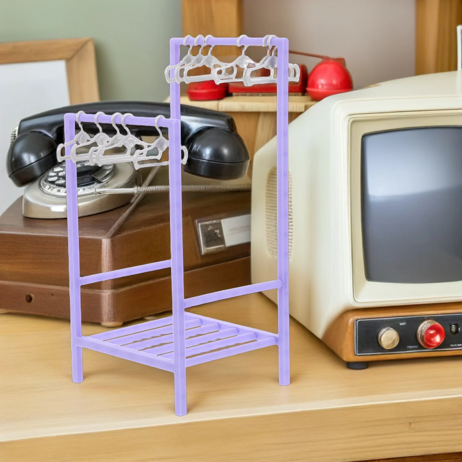 Estante de secado de ropa de simulación para el hogar, accesorios de muebles de armario de plástico